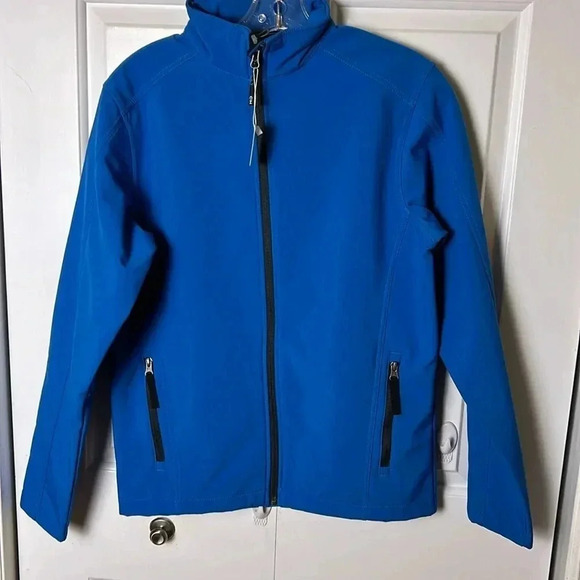 COAL HARBOUR soft shell jacket men XS turquoise blue color, fleece line,PTP 20” - Picture 10 of 16